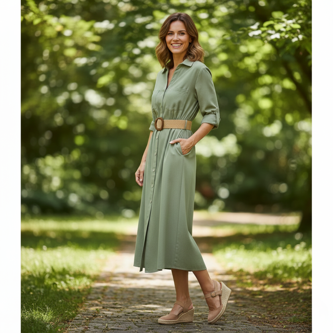 Mia - Midi šaty s páskem