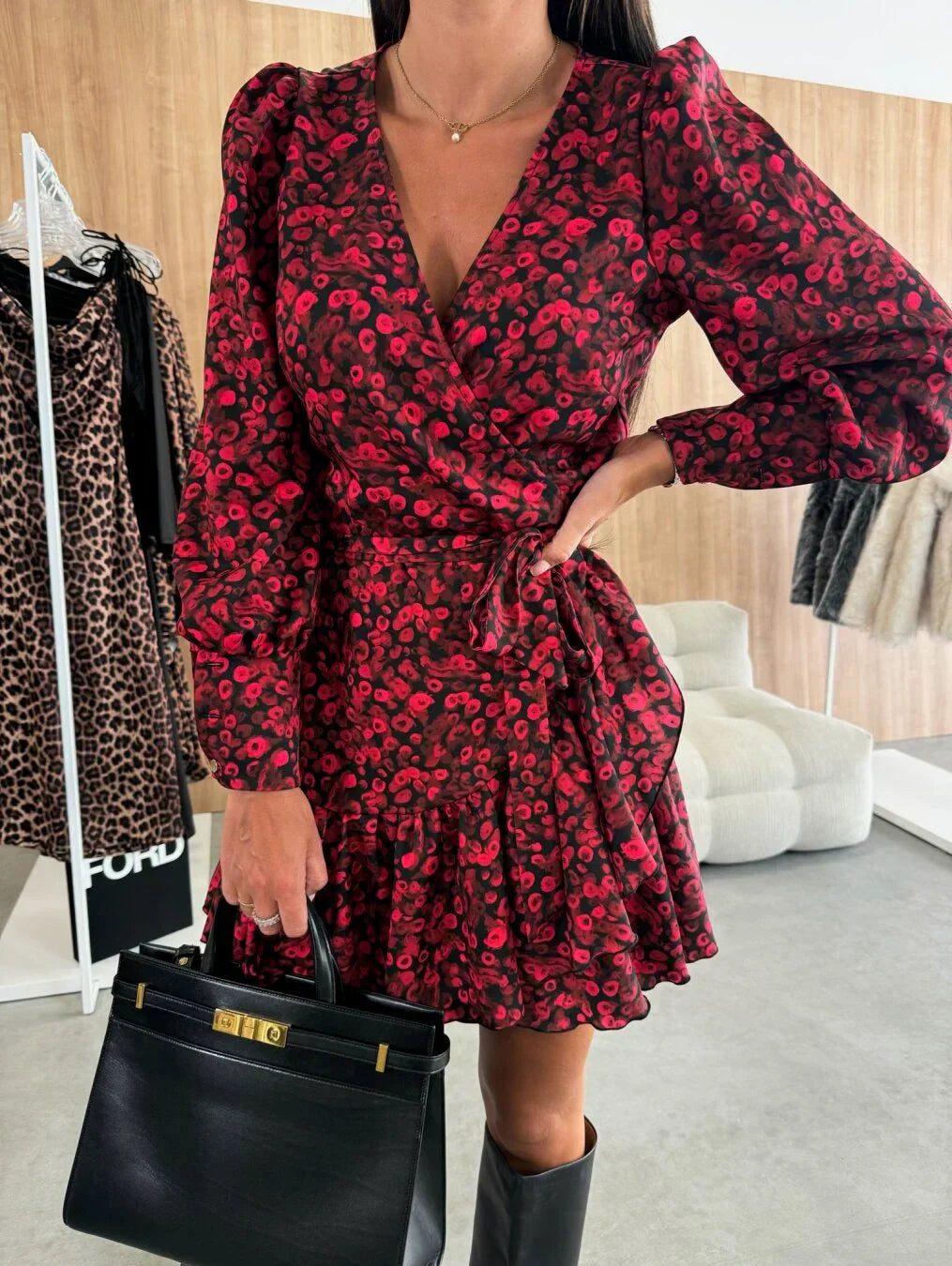 Amelia - Floral Print Mini Dress