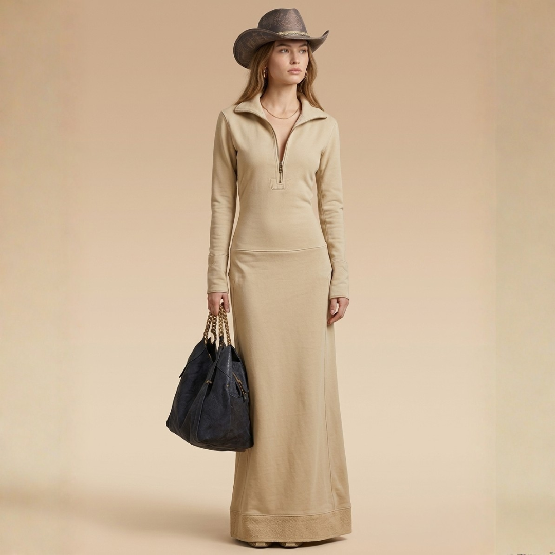 Imogen - Elegantní retro maxi šaty