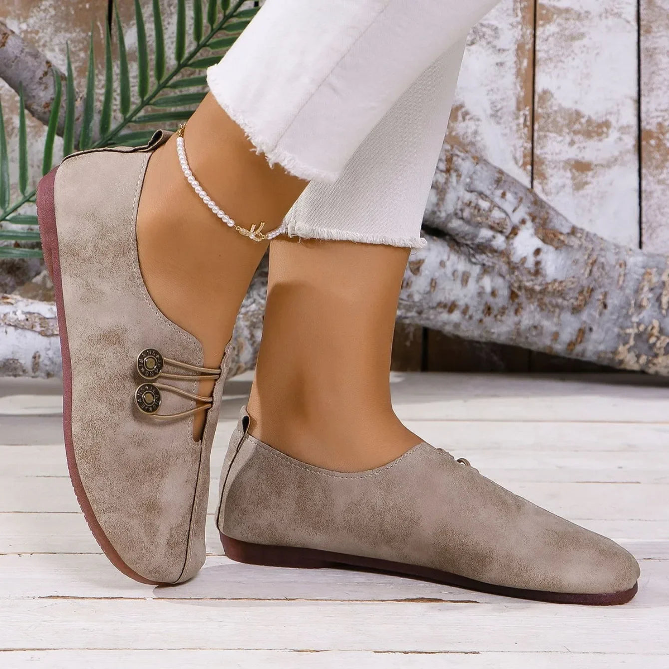 Vrbové semišové mokasíny