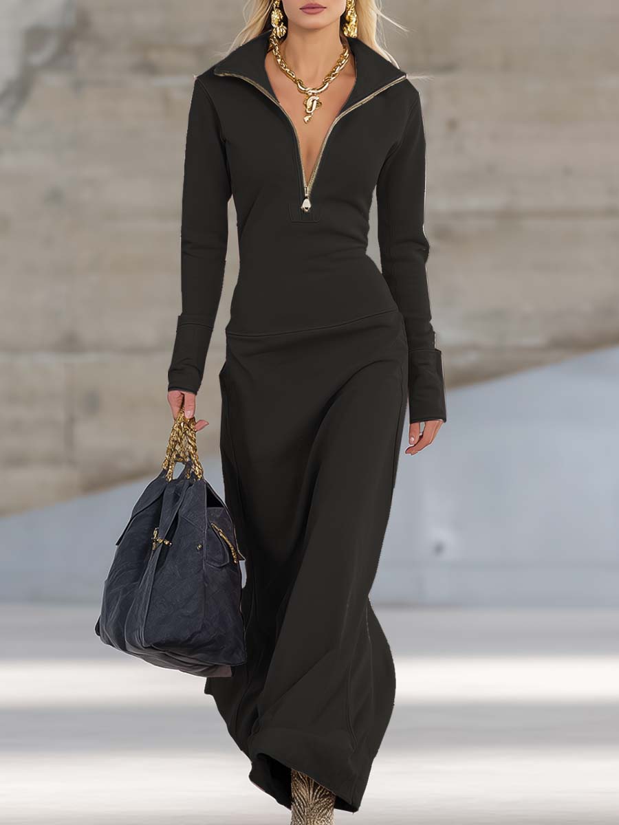 Imogen - Elegantní retro maxi šaty