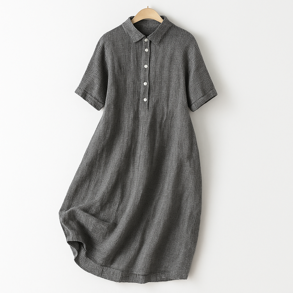 Vrbové - Lněné košilové šaty