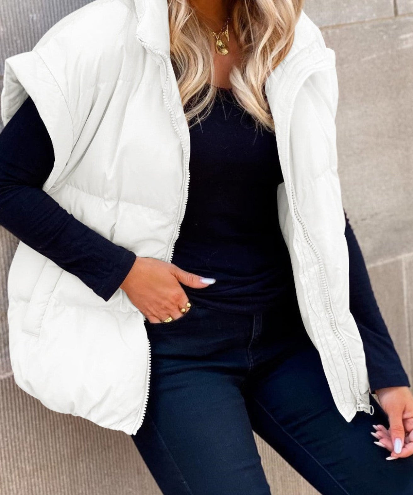 Jessica - Trendy vesta s rukávy