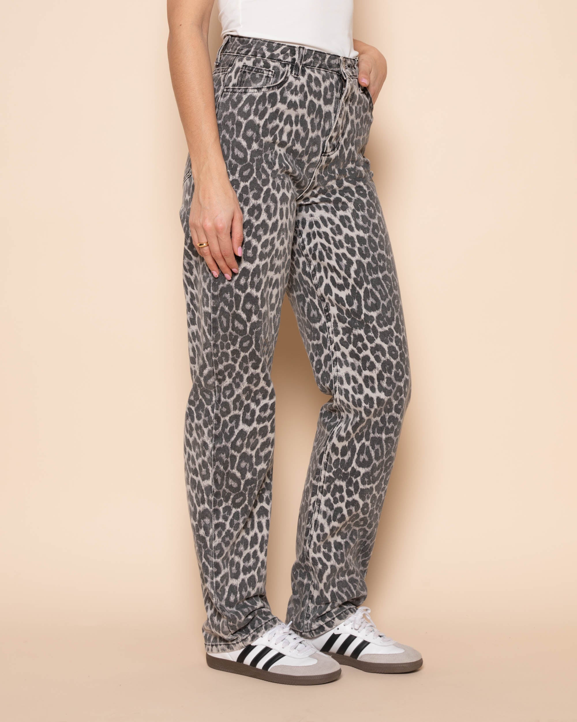 Willow - Džíny s leopardím vzorem po celé délce