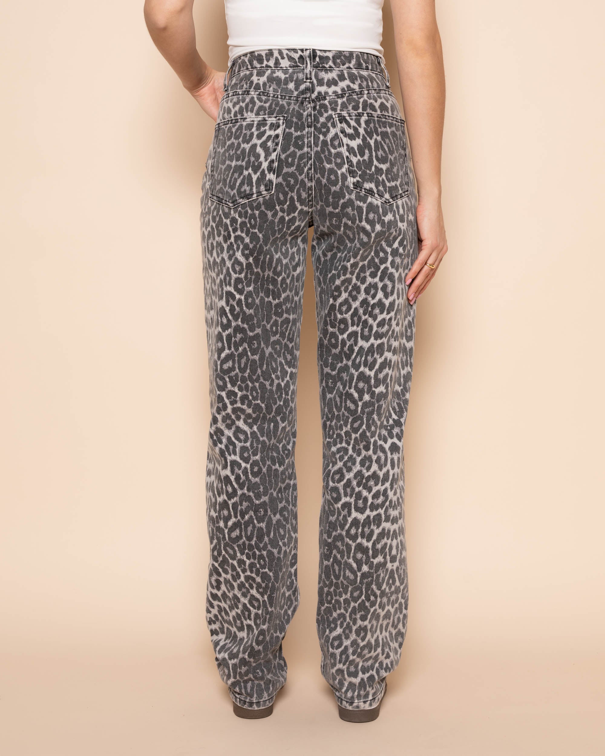 Willow - Džíny s leopardím vzorem po celé délce