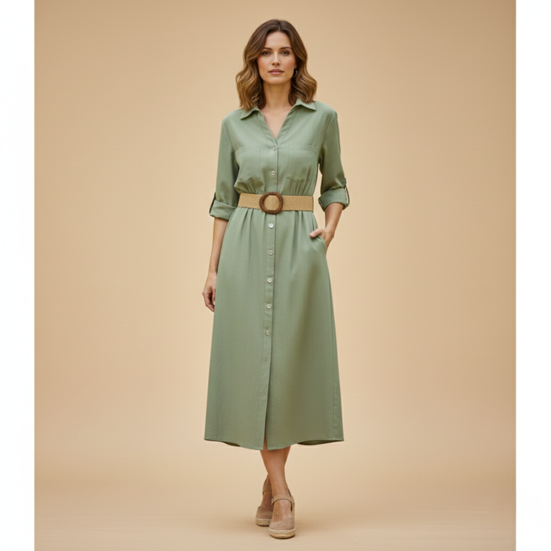 Mia - Midi šaty s páskem